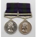 General Service Medal (Clasp - Malaya) and General Service Medal (Clasp - Near East) Double Issue Medal Pair - Pte. J. Smith, West Yorkshire Regiment