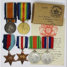 Rollinson Family WW1 and WW2 Casualty Father & Son Medal Group