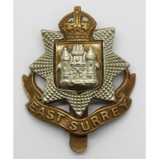 East Surrey Regiment Cap Badge - King's Crown