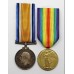 WW1 British War & Victory Medal Pair - Pte. F. Wedge, 1/5th Bn. Notts & Derby Regiment (Sherwood Foresters) - Died of Wounds