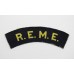 Royal Electrical & Mechanical Engineers (R.E.M.E.) Printed Shoulder Title
