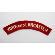 York & Lancaster Regiment (YORK AND LANCASTER) Cloth Shoulder Title