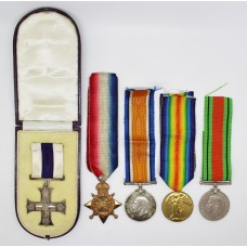 WW1 Military Cross, 2 x MID, 1914-15 Star, British War Medal, Victory Medal & WW2 Defence Medal Group - Capt. W. Hobbs, Bedfordshire Regiment (Formerly 28th Bn. London Regiment)