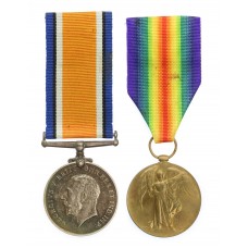 WW1 British War & Victory Medal Pair - Pte. D.R. Colllins, Royal Warwickshire Regiment - Wounded