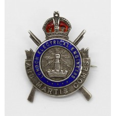 Rare WWI London Electrical Engineers 1915 Hallmarked Silver & Enamel Sweetheart Brooch