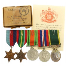 WW2 Territorial Efficiency Medal Group of Five - Pte. H.C. Hewitt, Royal Army Medical Corps