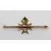 Notts & Derby Regiment (Sherwood Foresters) 9ct Gold & Enamel Sweetheart Brooch - King's Crown