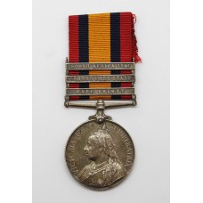 Queen's South Africa Medal (Clasps - Cape Colony, Orange Free State, South Africa 1901) - Pte. J. Linehand, South Lancashire Regiment