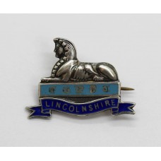 Lincolnshire Regiment Silver & Enamel Sweetheart Brooch