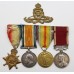 WW1 1914-15 Star, British War, Victory and LS&GC Medal Group - S.Sgt. J.H. Ward, Royal Field Artillery