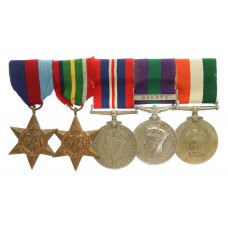 WW2 Pacific Star, GSM (Clasp - Malaya) and Indian Independence Medal 1947 Group of Five - Rfn. Parbir Thapa, 2nd Gurkha Rifles