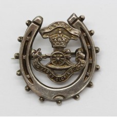 WWI Royal Artillery 1916 Hallmarked Silver Horse Shoe Sweetheart Brooch