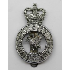 Liverpool City Police Cap Badge - Queen's Crown