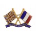 WWI Britain & France 'Entente Cordiale' United Allies Patriotic Flag Sweetheart Brooch