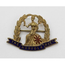 Norfolk Regiment Enamelled Sweetheart Brooch