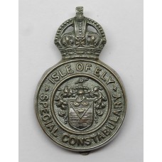 Isle of Ely Special Constabulary Cap Badge - King's Crown