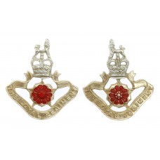 Pair of Loyal Regiment Anodised (Staybrite) Collar Badges