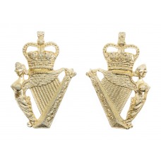 Pair of Ulster Defence Regiment Anodised (Staybrite) Collar Badges