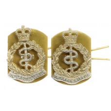 Pair of Royal Army Medical Corps (R.A.M.C.) Anodised (Staybrite) Collar Badges