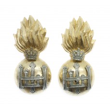 Pair of Royal Highland Fusiliers Anodised (Staybrite) Collar Badges