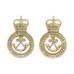 Pair of Sherwood Rangers Yeomanry Anodised (Staybrite) Collar Badges