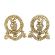 Pair of 14th/20th Hussars Anodised (Staybrite) Collar Badges