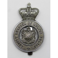 County Borough of Bolton Police Cap Badge - Queen's Crown