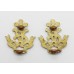 Pair of King's Colonials Gilt Collar Badges