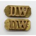 Pair of Duke of Wellington's Regiment (D.W.) Shoulder Titles