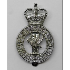 Liverpool City Police Cap Badge - Queen's Crown