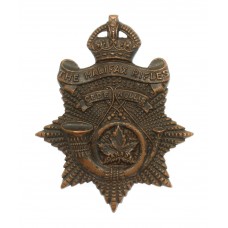 Canadian The Halifax Rifles Cap Badge - King's Crown