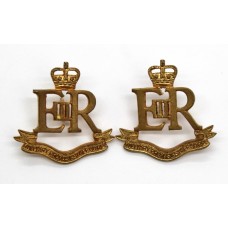 Pair of Military Provost Staff Corps Collar Badges - Queen's Crown