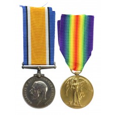 WW1 British War & Victory Medal Pair - Sgt. H. Cotton, 13th (Bantam) Bn. Yorkshire Regiment