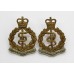 Pair of Royal Army Medical Corps Collar Badges - Queen's Crown