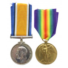 WW1 British War & Victory Medal Pair - Pte. D. Gittings, Devonshire Regiment