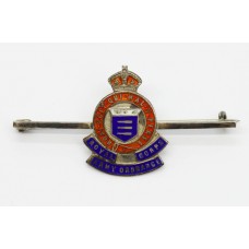 Royal Army Ordnance Corps (R.A.O.C.) Silver & Enamel Sweetheart Brooch - King's Crown