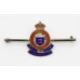 Royal Army Ordnance Corps (R.A.O.C.) Silver & Enamel Sweetheart Brooch - King's Crown