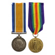 WW1 British War & Victory Medal Pair - Pte. C.W. Harris, Gloucestershire Regiment