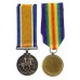 WW1 British War & Victory Medal Pair - Pte. C.W. Harris, Gloucestershire Regiment