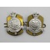 Pair of Cambridge University O.T.C. Anodised (Staybrite) Collar Badges - Queen's Crown