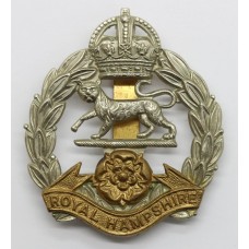 Royal Hampshire Regiment Cap Badge - King's Crown