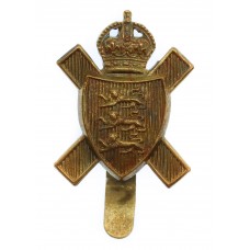 Royal Jersey Light Infantry Cap Badge - King's Crown