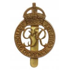 George VI National Defence Company Cap Badge