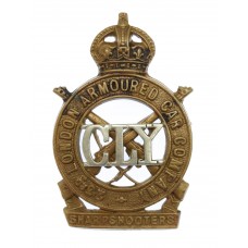 23rd London Armoured Car Company County of London Yeomanry Cap Badge - King's Crown