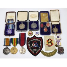 WW1, 1935 Silver Jubilee and Royal Life Saving Society Distinguished Service Medal Group - Pte. J. Keough, Royal Army Medical Corps & Salford City Police