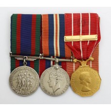 WW2 Canadian Volunteer Service Medal, War Medal and Canadian Forces Decoration Group of Three - S/Sgt. L.J. Green