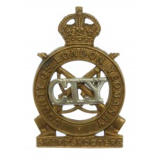County of London Yeomanry (Sharpshooters) Cap Badge - King's Crown