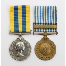 Queen's Korea and UN Korea Casualty Medal Pair - Gnr. M. Banbury, Royal Artillery - Died of Wounds