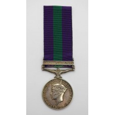 General Service Medal (Clasp - Palestine 1945-48) - Dvr. M.D. Long, Royal Signals