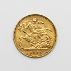 1893 Victoria 22ct Gold Half Sovereign Coin